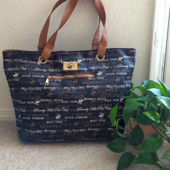 Beverly Hills Polo Club Handbags - Beverly Hills Polo Club Women's Tote / Brown Logo Shoulder Bag